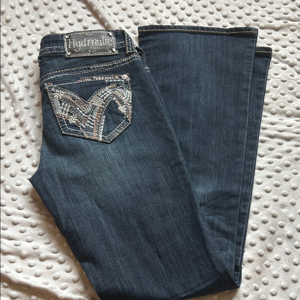 Hydraulic Dark Blue Boot Cut Jeans